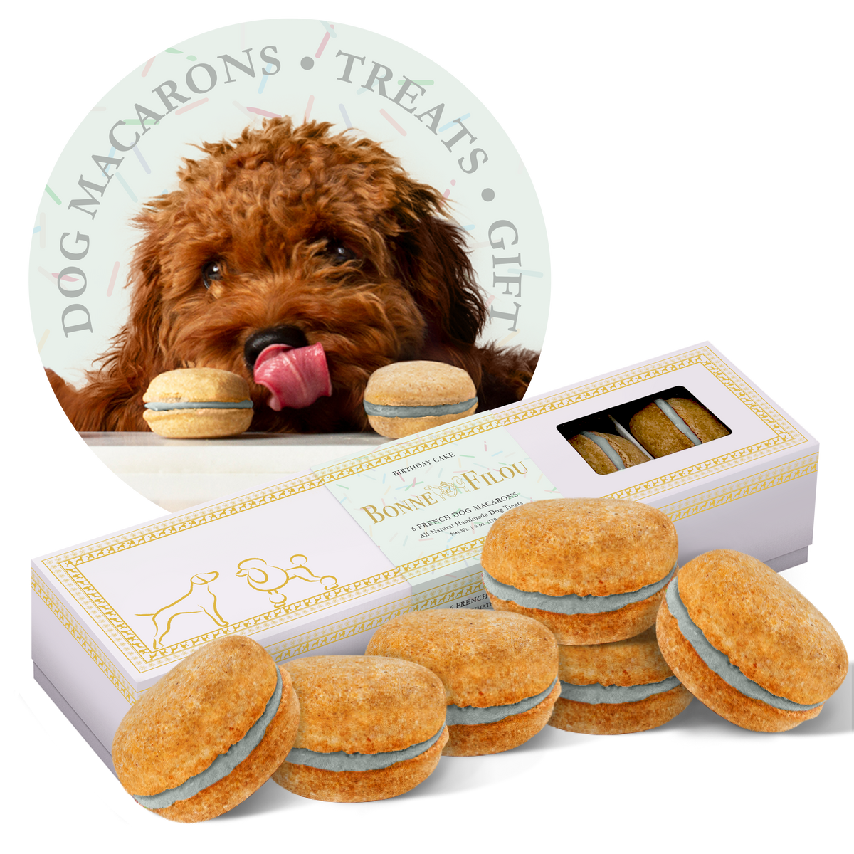 Dog Macarons (6 Count)