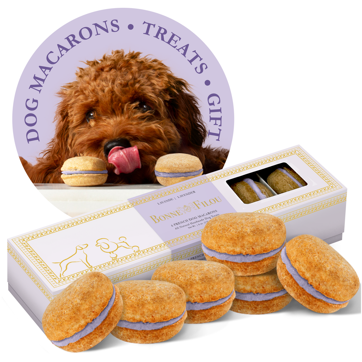 Dog Macarons (6 Count)