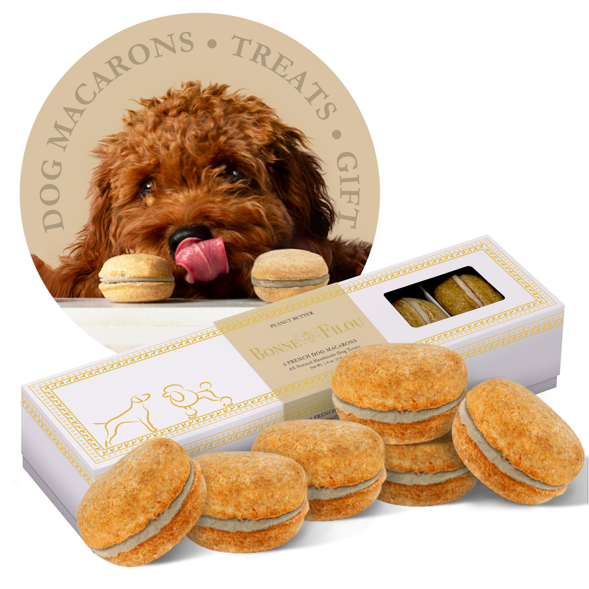 Dog Macarons (6 Count)