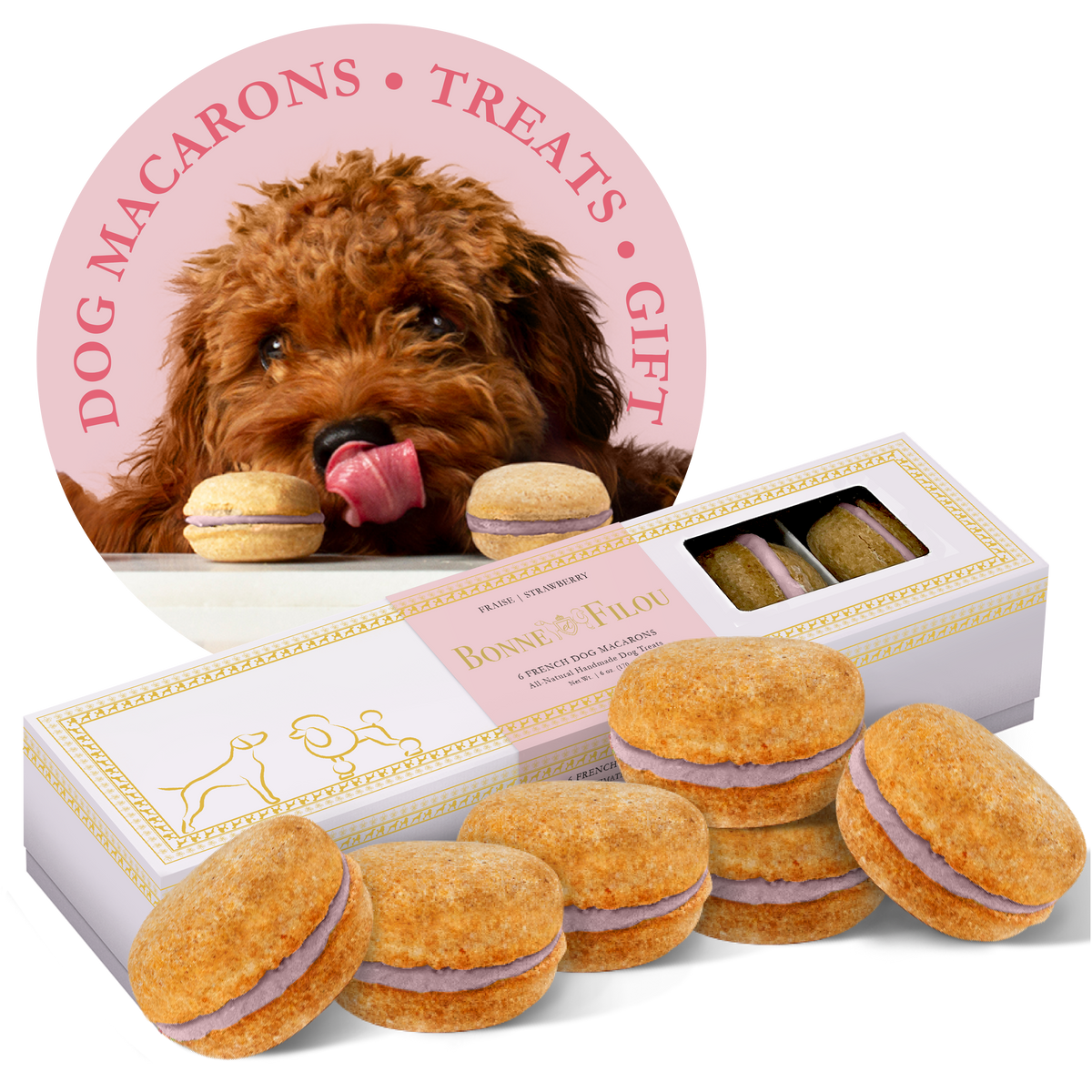 Dog Macarons (6 Count)