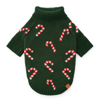 Candy Canes Holiday Dog Sweater